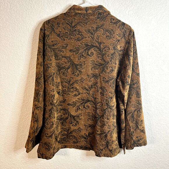 C.M.C. Cotton Brocade Tapestry Sabrina Witchy Jacket Womens Size XL Vintage - Picture 5 of 5